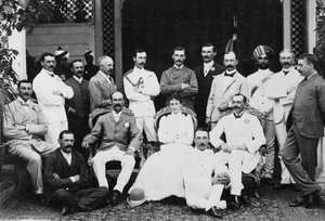 Lord en Lady Lansdowne en Personeel bij de Onderkoninklijke Lodge, Shimla, ca. 1888-94